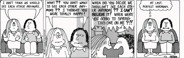 Cathy Classics on Monday July 3, 1989 Comic Strip