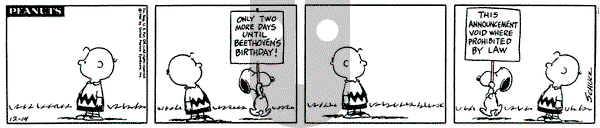 Peanuts on Wednesday December 14, 1966 Comic Strip