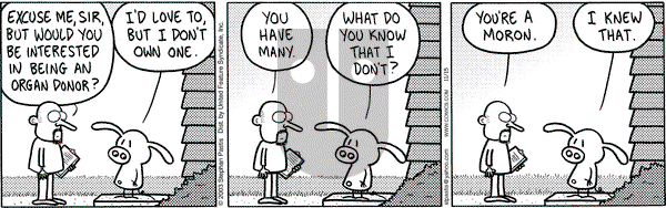 Pearls Before Swine on Saturday November 15, 2003 Comic Strip