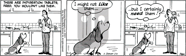 Fred Basset on Monday June 4, 2001 Comic Strip