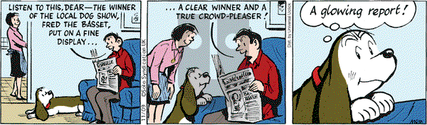 Fred Basset on Monday November 9, 2015 Comic Strip