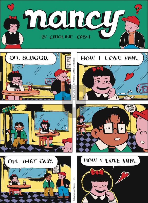 Nancy - Sunday August 4, 2024 Comic Strip