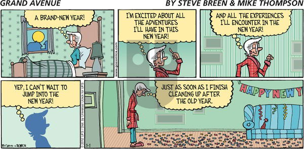 Grand Avenue on Sunday January 1, 2012 Comic Strip