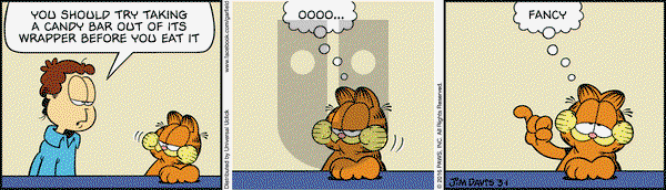 Garfield on Tuesday March 1, 2016 Comic Strip