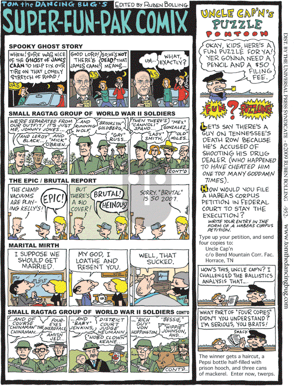 Tom the Dancing Bug on Saturday June 27, 2009 Comic Strip