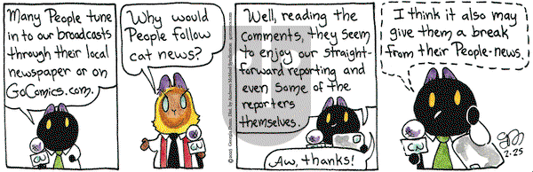 Breaking Cat News on Tuesday February 25, 2025 Comic Strip