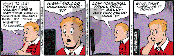 Nancy on Tuesday February 11, 2014 Comic Strip