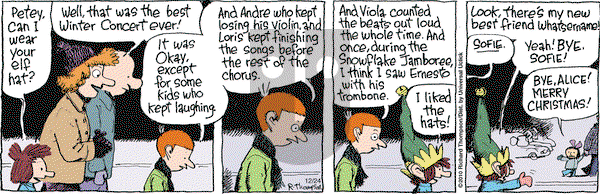 Cul de Sac on Thursday December 24, 2015 Comic Strip