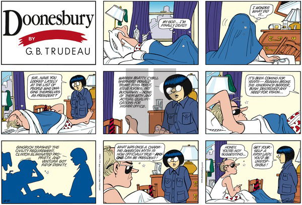 Doonesbury on Wednesday December 15, 1999 Comic Strip