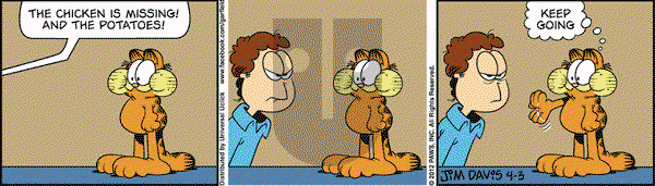 Garfield on Tuesday April 3, 2012 Comic Strip