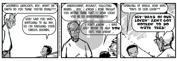 The Boondocks on Saturday July 29, 2000 Comic Strip