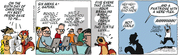 Over the Hedge on Saturday December 17, 2011 Comic Strip