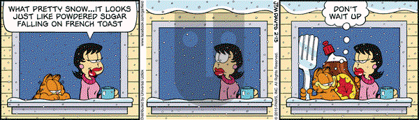 Garfield on Friday February 13, 2015 Comic Strip