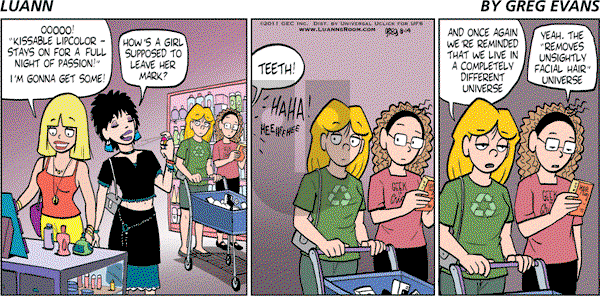 Luann on Sunday August 14, 2011 Comic Strip