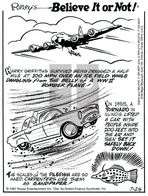 Ripley's Believe It or Not on Friday July 25, 1997 Comic Strip