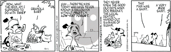 Over the Hedge on Wednesday November 1, 2000 Comic Strip
