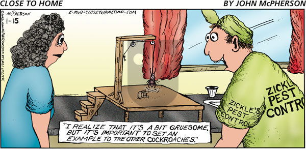 Close to Home on Sunday January 15, 2012 Comic Strip