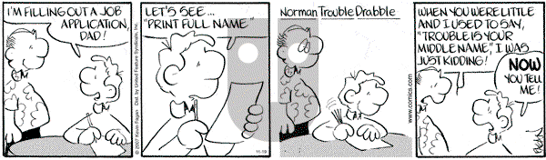 Drabble on Wednesday November 19, 2008 Comic Strip