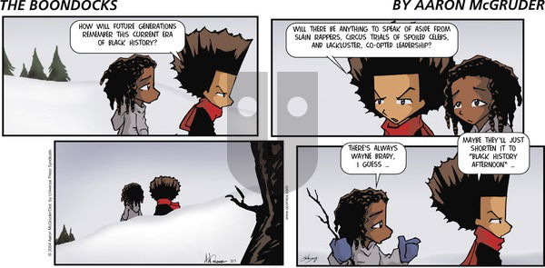 The Boondocks on Sunday February 1, 2004 Comic Strip