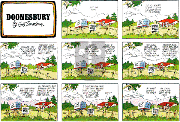 Doonesbury on Sunday July 24, 1977 Comic Strip