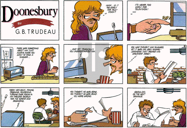 Doonesbury on Sunday July 17, 1988 Comic Strip