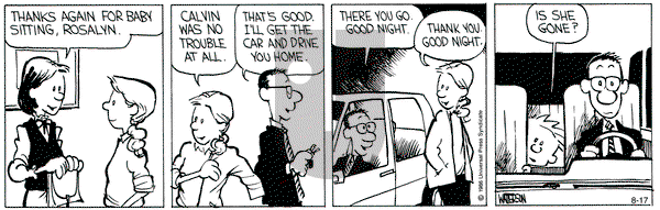 Calvin and Hobbes on Saturday August 17, 1991 Comic Strip