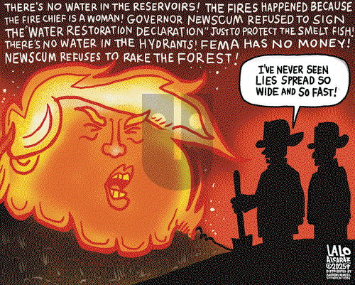 Lalo Alcaraz on Tuesday January 14, 2025 Comic Strip
