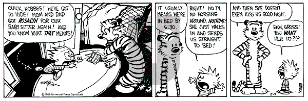 Calvin and Hobbes - Tuesday February 7, 1989 Comic Strip