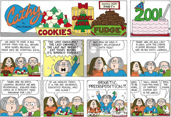 Cathy Classics on Sunday December 30, 2001 Comic Strip