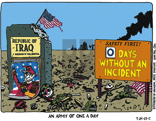 Ted Rall on Monday July 28, 2003 Comic Strip