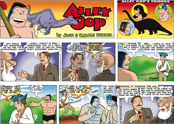 Alley Oop - Sunday April 15, 2018 Comic Strip