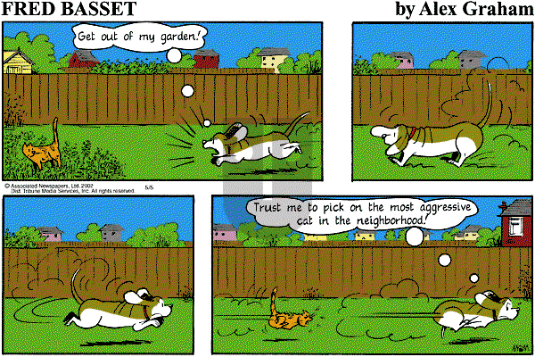 Fred Basset on Sunday May 5, 2002 Comic Strip