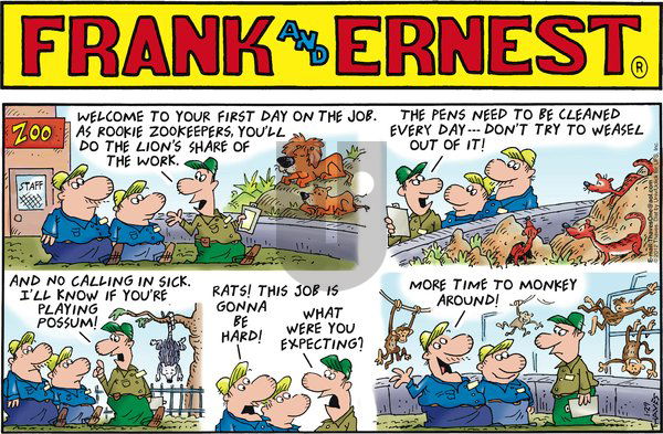 Frank and Ernest on Sunday January 29, 2012 Comic Strip