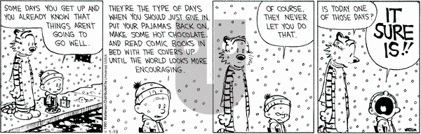 Calvin and Hobbes on Monday January 19, 2015 Comic Strip