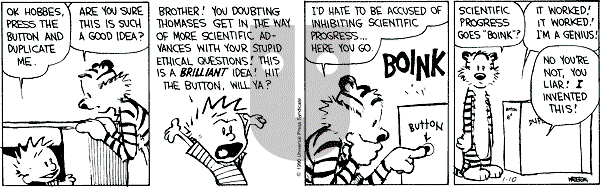 Calvin and Hobbes - Wednesday January 10, 1990 Comic Strip