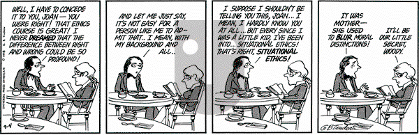 Doonesbury on Thursday September 4, 1975 Comic Strip