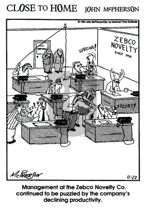 Close to Home on Tuesday November 22, 1994 Comic Strip