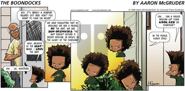 The Boondocks on Wednesday August 18, 1999 Comic Strip
