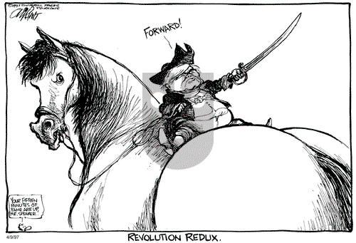 Pat Oliphant on Wednesday April 9, 1997 Comic Strip