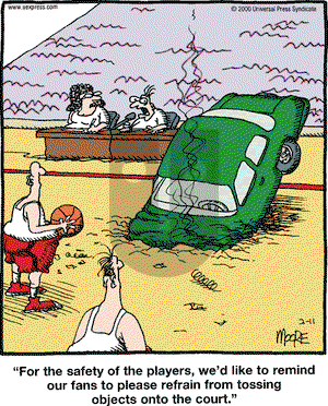 In the Bleachers on Friday February 11, 2000 Comic Strip