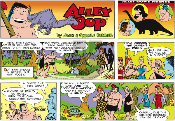 Alley Oop on Sunday November 18, 2001 Comic Strip