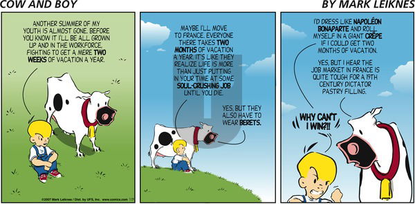 Cow and Boy Classics on Sunday July 29, 2007 Comic Strip