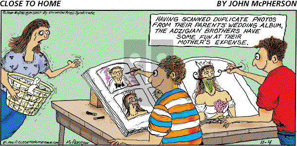 Close to Home on Sunday November 4, 2007 Comic Strip