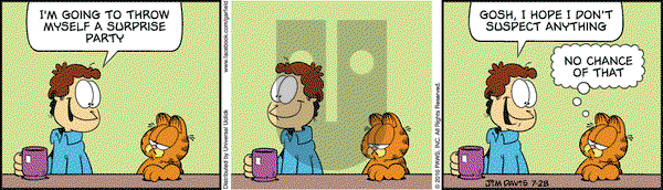 Garfield on Thursday July 28, 2016 Comic Strip