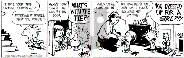 Calvin and Hobbes on Thursday March 23, 1995 Comic Strip