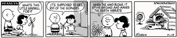 Peanuts on Monday July 13, 1959 Comic Strip