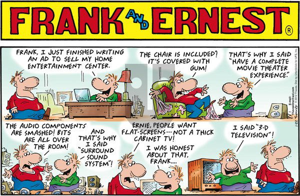 Frank and Ernest on Sunday January 22, 2012 Comic Strip