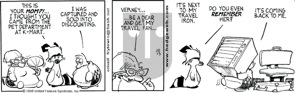 Over the Hedge on Tuesday October 13, 1998 Comic Strip