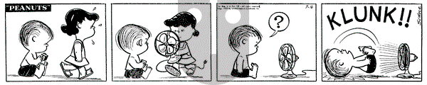 Peanuts on Thursday July 16, 1953 Comic Strip