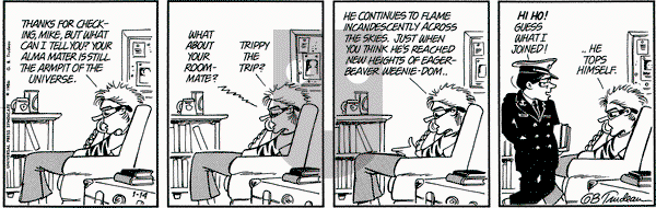 Doonesbury on Tuesday January 14, 1986 Comic Strip